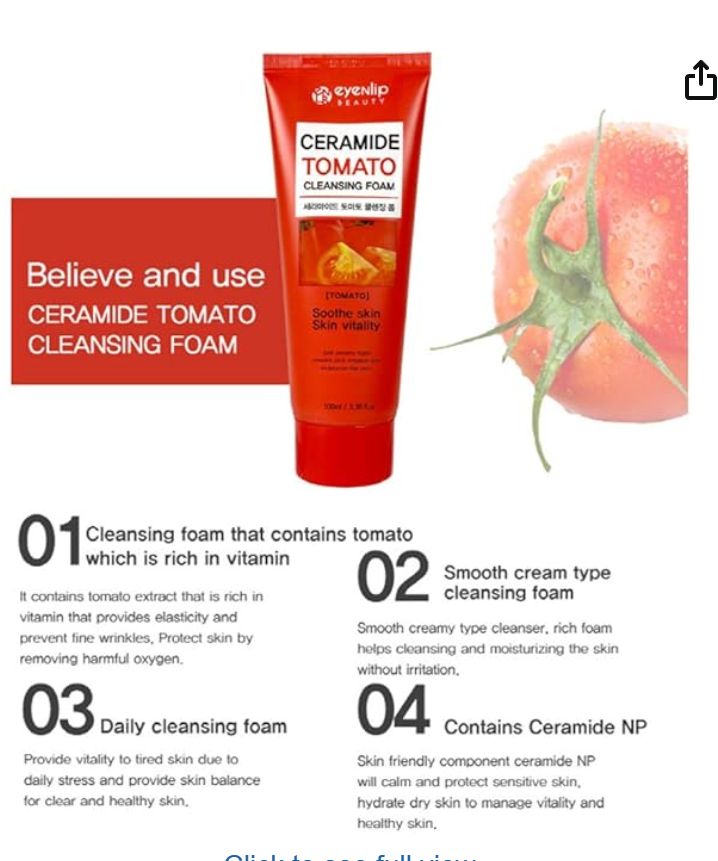 Espuma Limpiadora con Ceramidas y Tomate Ceramide Tomato Cleansing Foam – Eyenlip